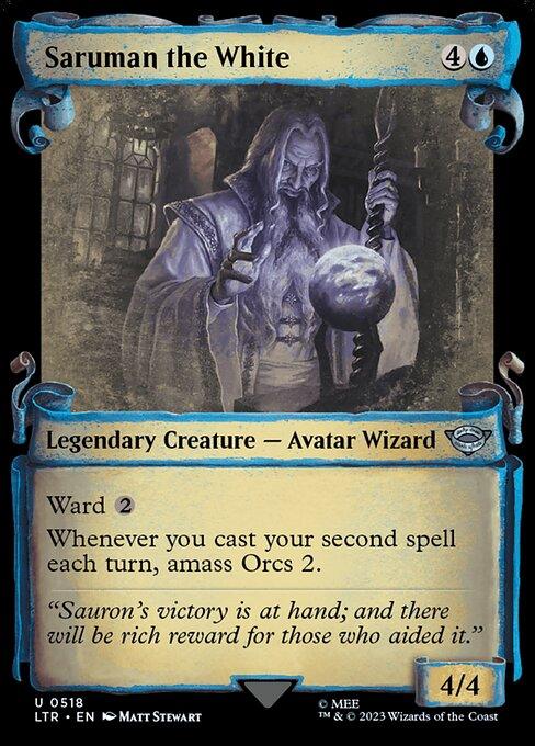 [Foil] LTR 518 Saruman the White (0518 - Scroll Showcase - Silver Foil) U