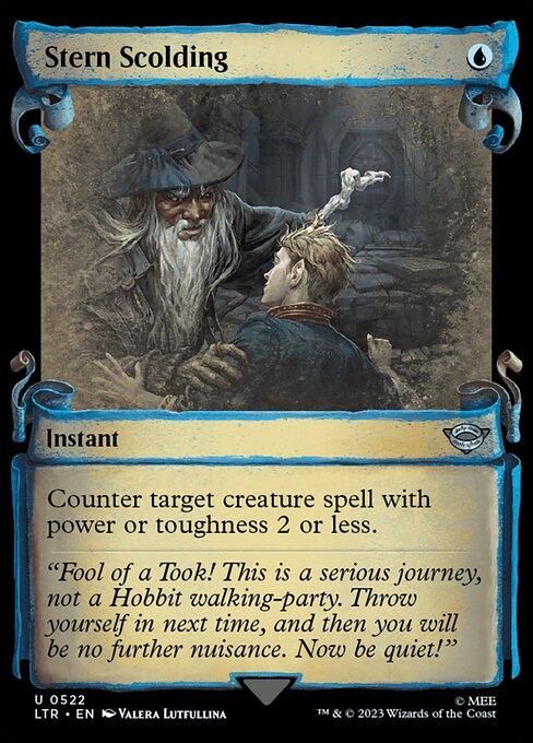 [Foil] LTR 522 Stern Scolding (0522 - Scroll Showcase - Silver Foil) U