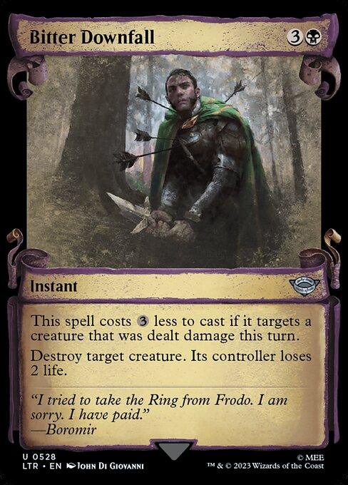 [Foil] LTR 528 Bitter Downfall (0528 - Scroll Showcase - Silver Foil) U
