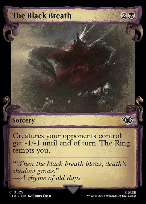 [Foil] LTR 529 The Black Breath (0529 - Scroll Showcase - Silver Foil) C