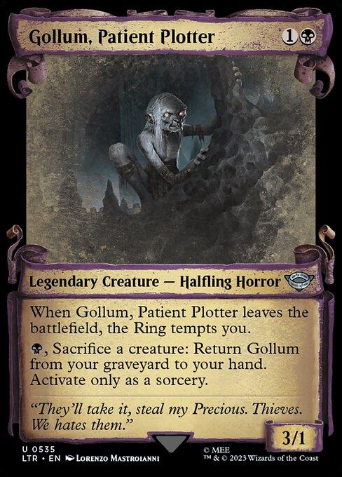 [Foil] LTR 535 Gollum, Patient Plotter (0535 - Scroll Showcase - Silver Foil) U