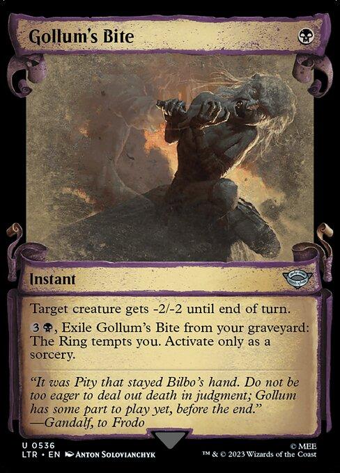 [Foil] LTR 536 Gollum's Bite (0536 - Scroll Showcase - Silver Foil) U