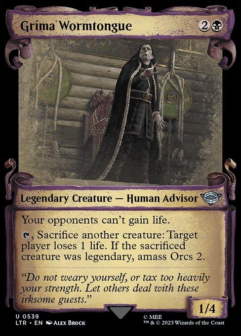 [Foil] LTR 539 Grima Wormtongue (0539 - Scroll Showcase - Silver Foil) U