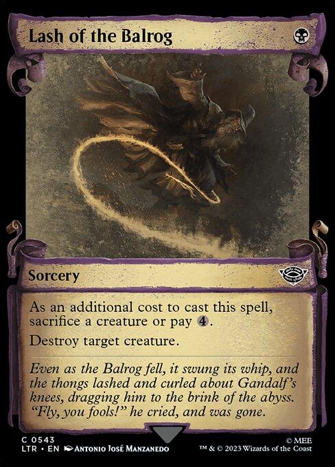 [Foil] LTR 543 Lash of the Balrog (0543 - Scroll Showcase - Silver Foil) C