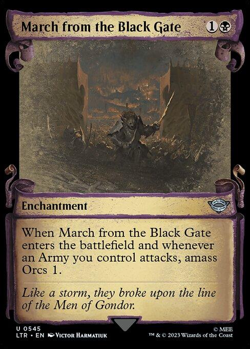 [Foil] LTR 545 March from the Black Gate (0545 - Scroll Showcase - Silver Foil) U