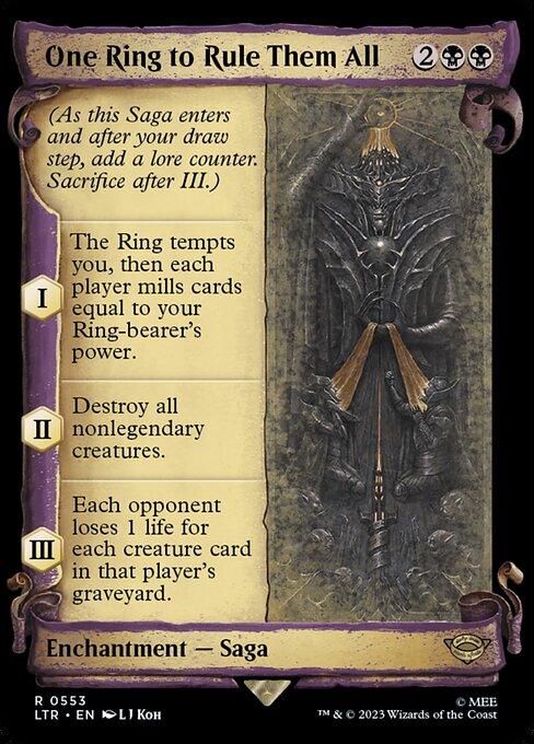 [Foil] LTR 553 One Ring to Rule Them All (0553 - Scroll Showcase - Silver Foil) R