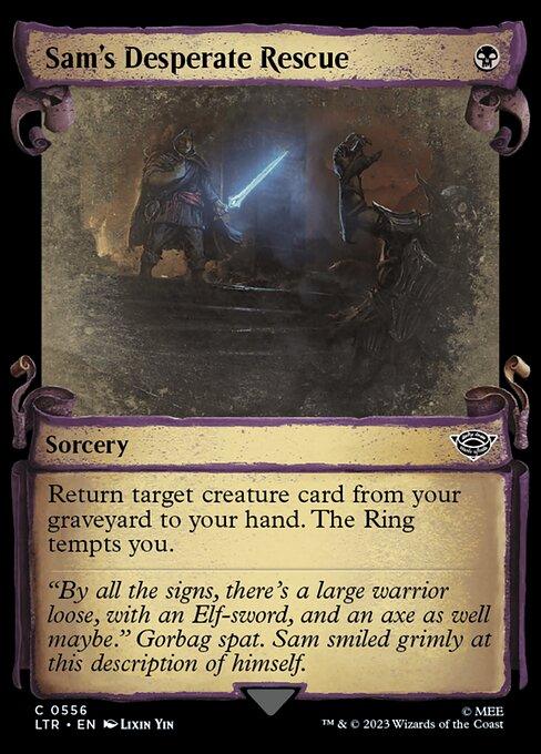 [Foil] LTR 556 Sam's Desperate Rescue (0556 - Scroll Showcase - Silver Foil) C