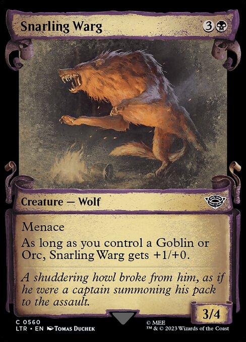 [Foil] LTR 560 Snarling Warg (0560 - Scroll Showcase - Silver Foil) C