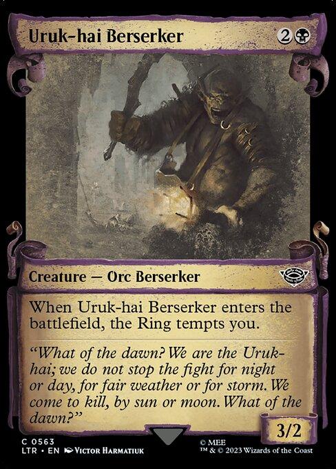 [Foil] LTR 563 Uruk-hai Berserker (0563 - Scroll Showcase - Silver Foil) C