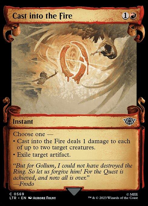 [Foil] LTR 569 Cast into the Fire (0569 - Scroll Showcase - Silver Foil) C