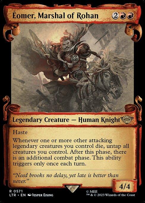 [Foil] LTR 571 Eomer, Marshal of Rohan (0571 - Scroll Showcase - Silver Foil) R