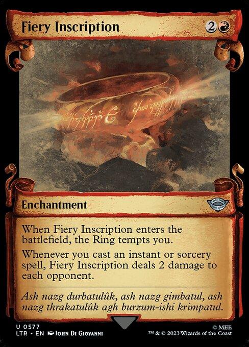 [Foil] LTR 577 Fiery Inscription (0577 - Scroll Showcase - Silver Foil) U
