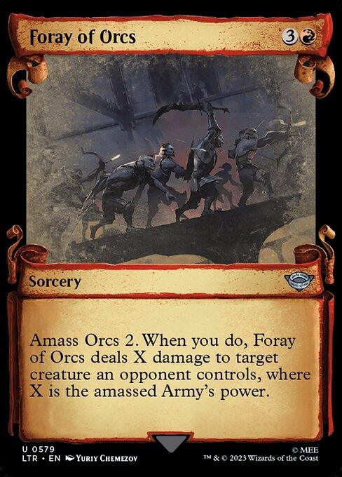 [Foil] LTR 579 Foray of Orcs (0579 - Scroll Showcase - Silver Foil) U