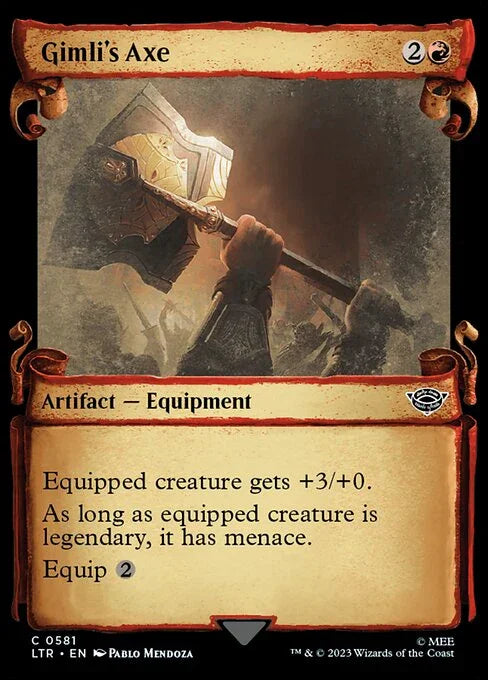 [Foil] LTR 581 Gimli's Axe (0581 - Scroll Showcase - Silver Foil) C