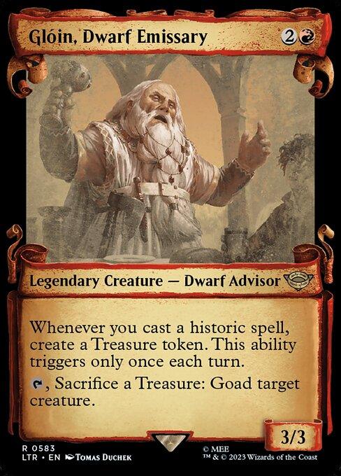 [Foil] LTR 583 Gloin, Dwarf Emissary (0583 - Scroll Showcase - Silver Foil) R