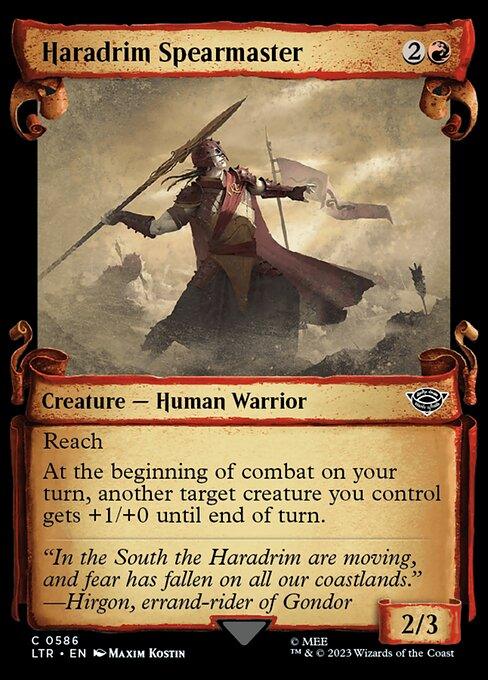[Foil] LTR 586 Haradrim Spearmaster (0586 - Scroll Showcase - Silver Foil) C