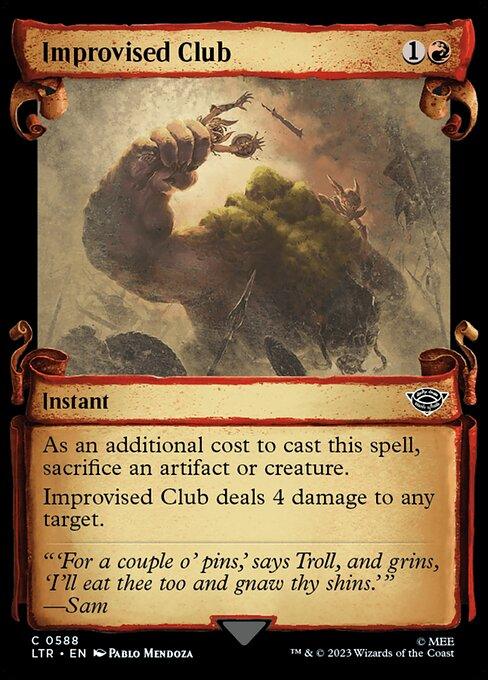 [Foil] LTR 588 Improvised Club (0588 - Scroll Showcase - Silver Foil) C