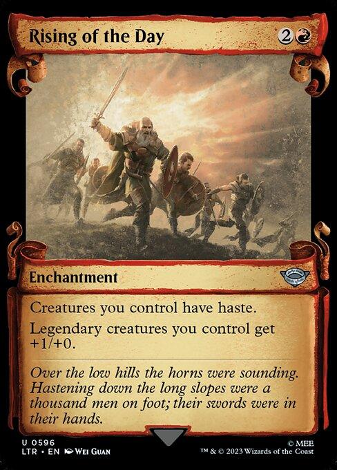 [Foil] LTR 596 Rising of the Day (0596 - Scroll Showcase - Silver Foil) U