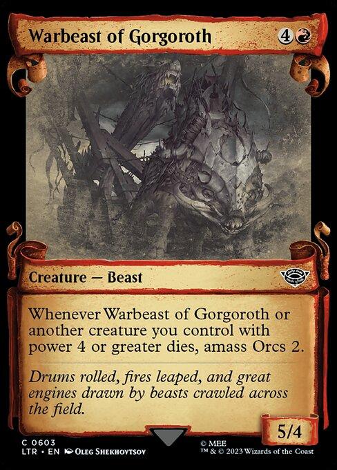 [Foil] LTR 603 Warbeast of Gorgoroth (0603 - Scroll Showcase - Silver Foil) C
