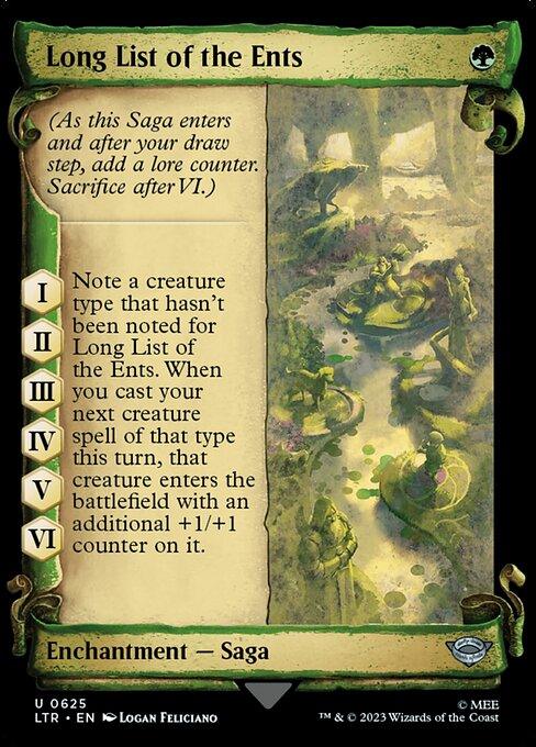[Foil] LTR 625 Long List of the Ents (0625 - Scroll Showcase - Silver Foil) U