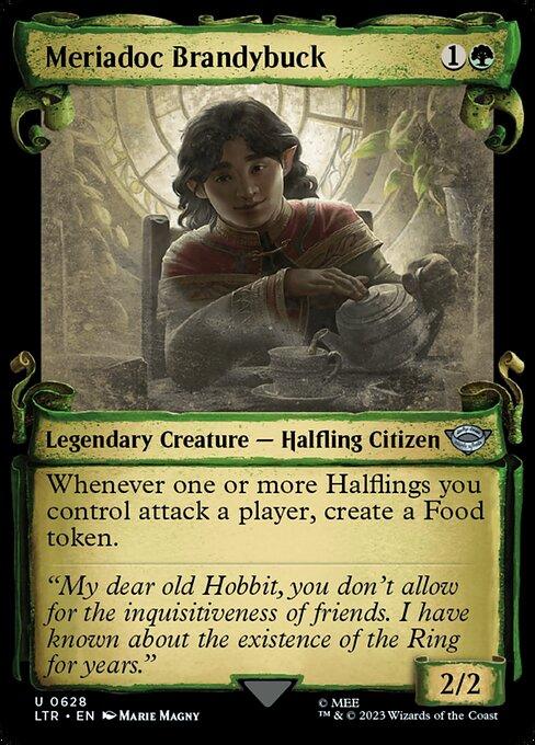 [Foil] LTR 628 Meriadoc Brandybuck (0628 - Scroll Showcase - Silver Foil) U