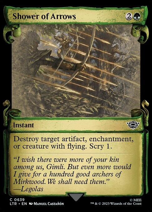 [Foil] LTR 639 Shower of Arrows (0639 - Scroll Showcase - Silver Foil) C