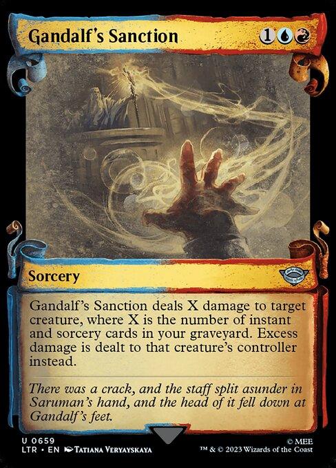 [Foil] LTR 659 Gandalf's Sanction (0659 - Scroll Showcase - Silver Foil) U