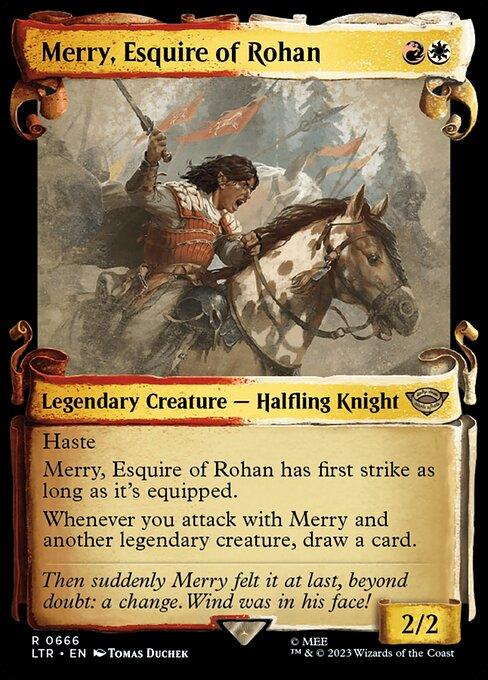 [Foil] LTR 666 Merry, Esquire of Rohan (0666 - Scroll Showcase - Silver Foil) R