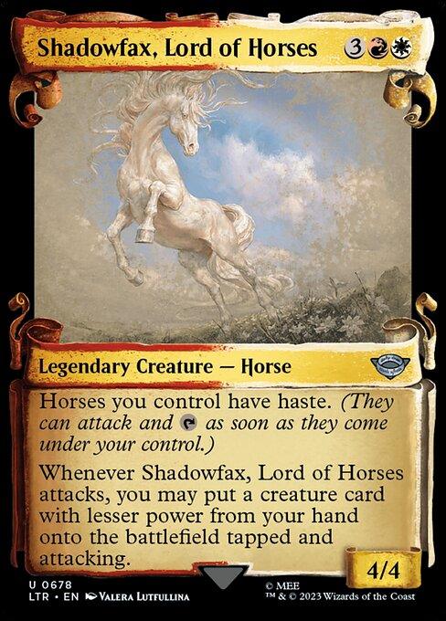 [Foil] LTR 678 Shadowfax, Lord of Horses (0678 - Scroll Showcase - Silver Foil) U