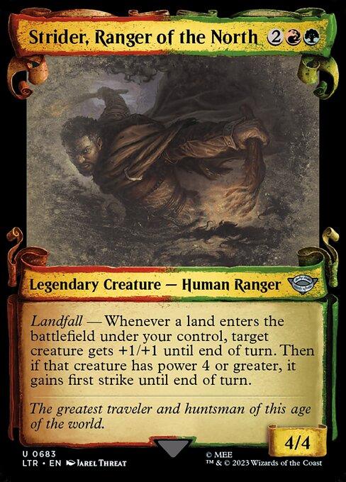 [Foil] LTR 683 Strider, Ranger of the North (0683 - Scroll Showcase - Silver Foil) U