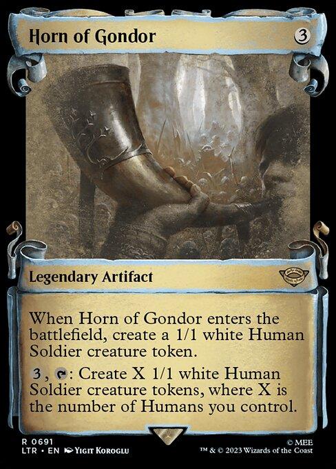[Foil] LTR 691 Horn of Gondor (0691 - Scroll Showcase - Silver Foil) R
