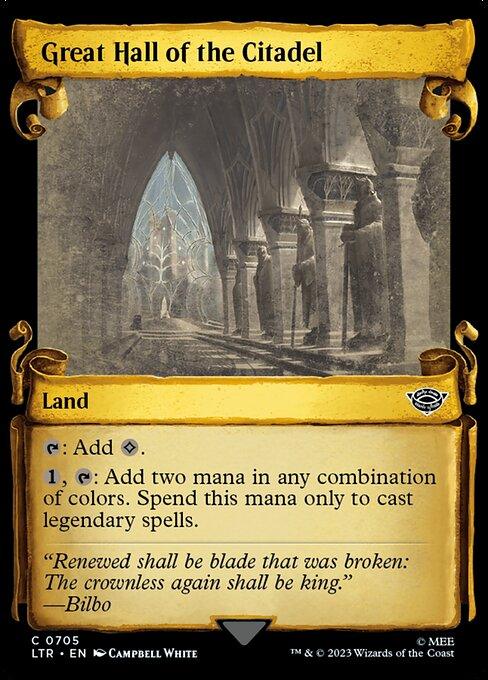 [Foil] LTR 705 Great Hall of the Citadel (0705 - Scroll Showcase - Silver Foil) C