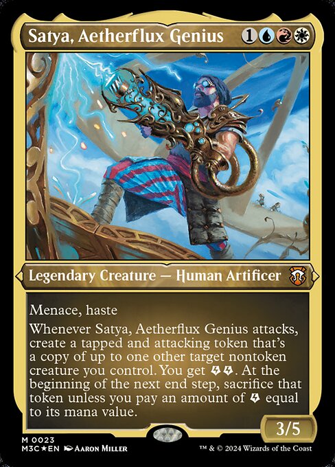 [Foil Etched] M3C 023 Satya, Aetherflux Genius (0023 - Foil Etched) M