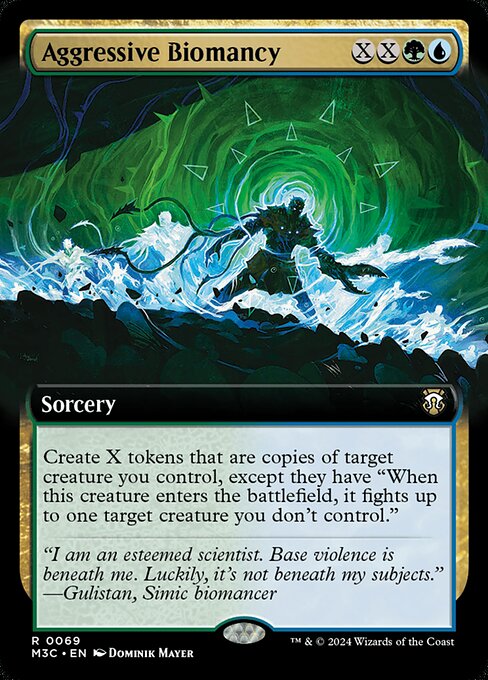 [Foil] M3C 069 Aggressive Biomancy (0069 - Extended Art Ripple Foil) R