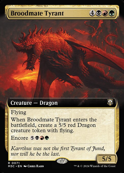 [Foil] M3C 071 Broodmate Tyrant (0071 - Extended Art Ripple Foil) R