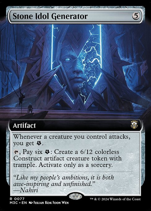 [Foil] M3C 077 Stone Idol Generator (0077 - Extended Art Ripple Foil) R
