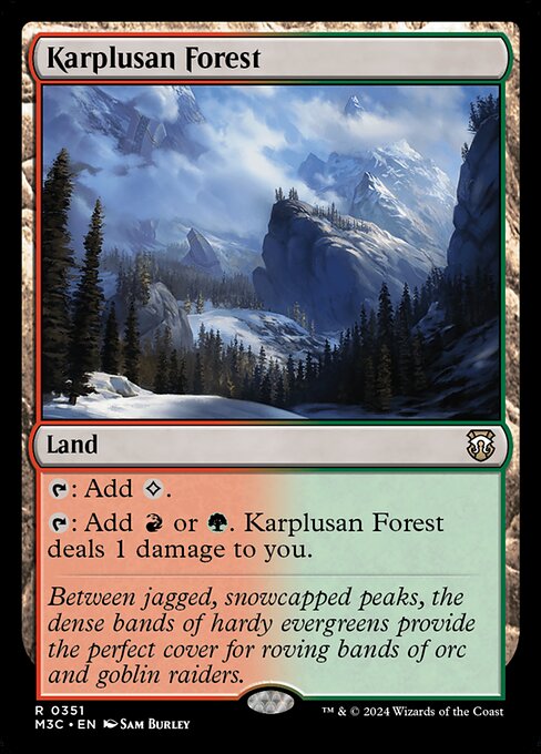 [Foil] M3C 351 Karplusan Forest (Ripple Foil) R