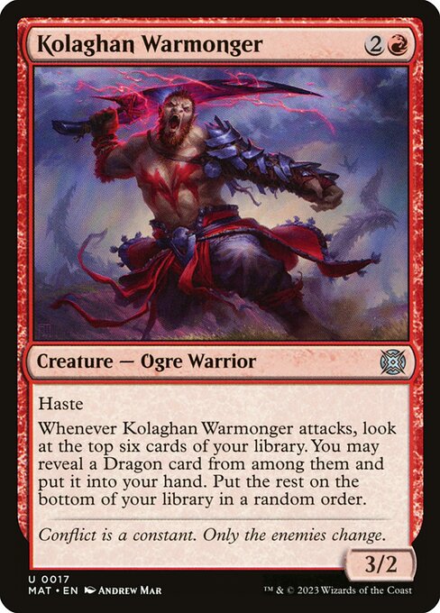 MAT 017 Kolaghan Warmonger U
