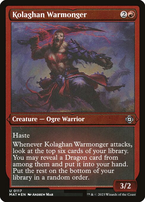 [Foil Etched] MAT 117 Kolaghan Warmonger (Foil Etched) U
