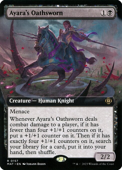 [Foil] MAT 157 Ayara's Oathsworn (Extended Art) R