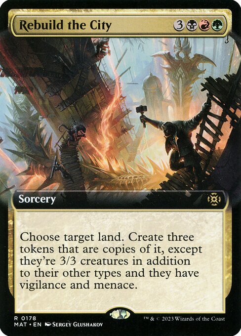 [Foil] MAT 178 Rebuild the City (Extended Art) R