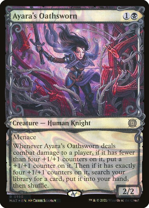[Foil] MAT 195 Ayara's Oathsworn (Halo Foil) R
