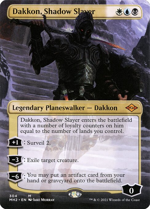 [Foil] MH2 304 Dakkon, Shadow Slayer (Borderless) M