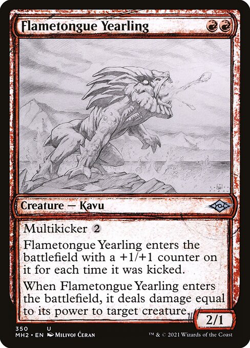 [Foil] MH2 350 Flametongue Yearling (Showcase) U