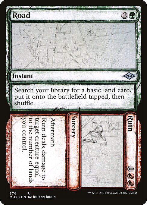 [Foil] MH2 376 Road // Ruin (Showcase) U