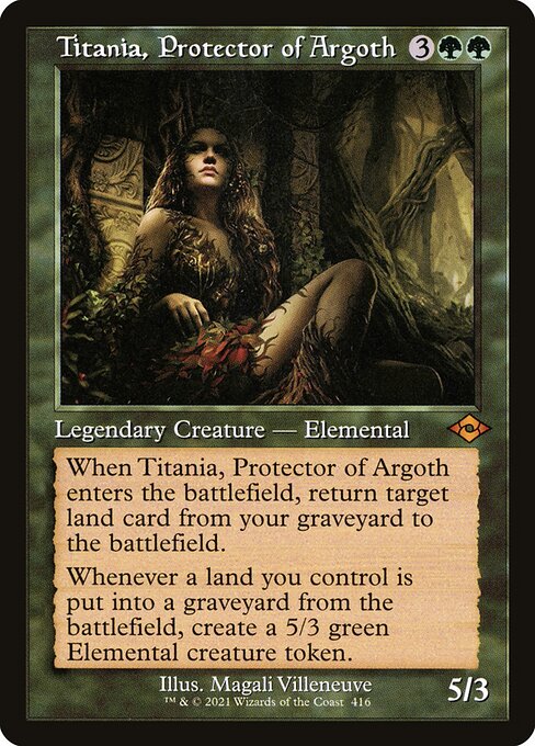 [Foil] MH2 416 Titania, Protector of Argoth (Retro Frame) M