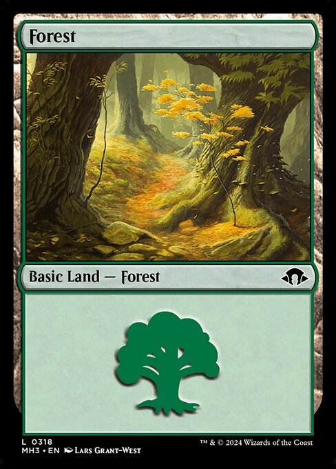 [Foil] MH3 318 Forest (0318) L