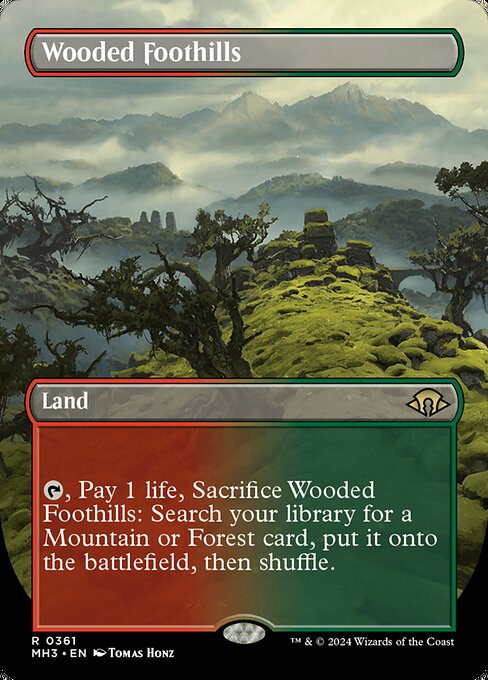 [Foil] MH3 361 Wooded Foothills (0361 - Borderless) R