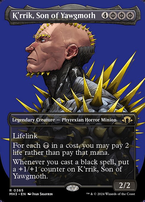 [Foil] MH3 365 K'rrik, Son of Yawgmoth (0365 - Borderless) R