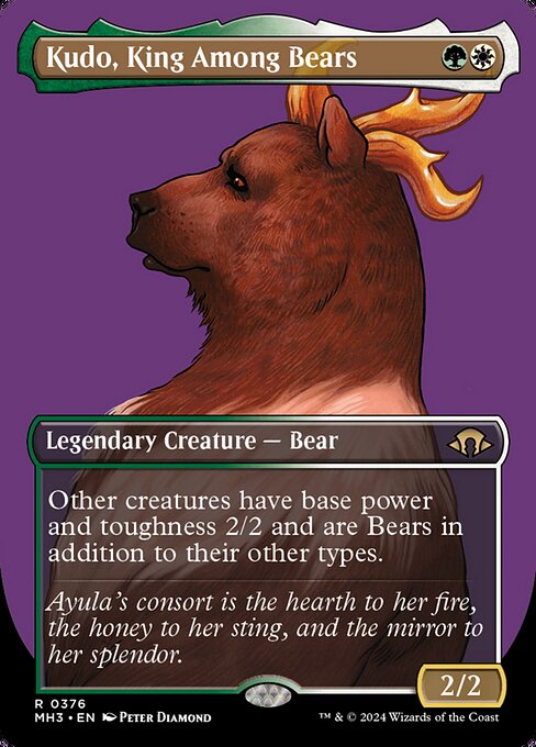 [Foil] MH3 376 Kudo, King Among Bears (0376 - Borderless) R